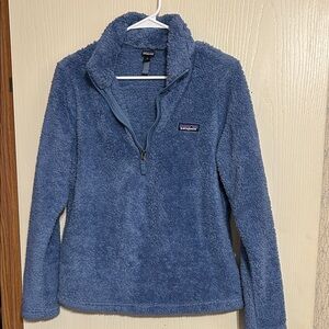 Patagonia Plush Quarter-Zip Fleece Jacket - Blue